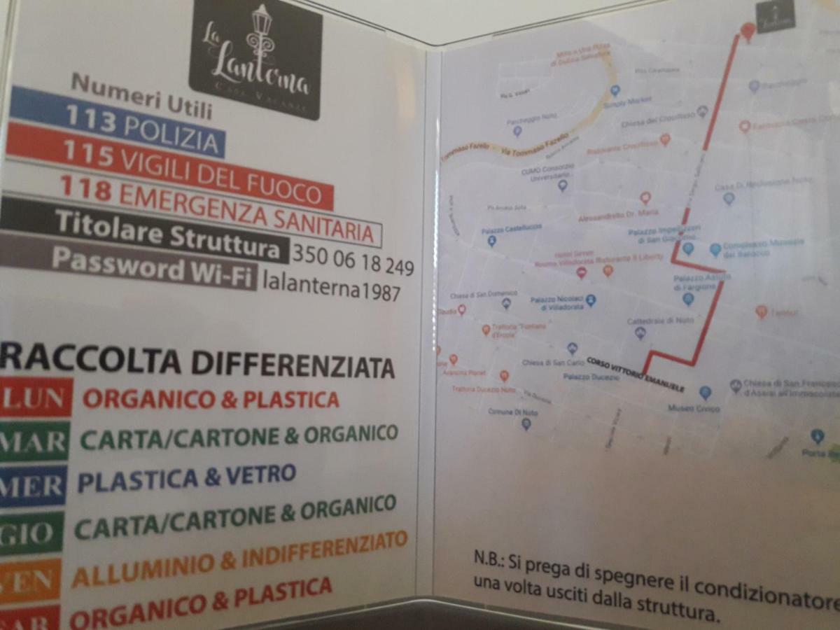 La Lanterna Casa Vacanze Apartamento Noto Exterior foto